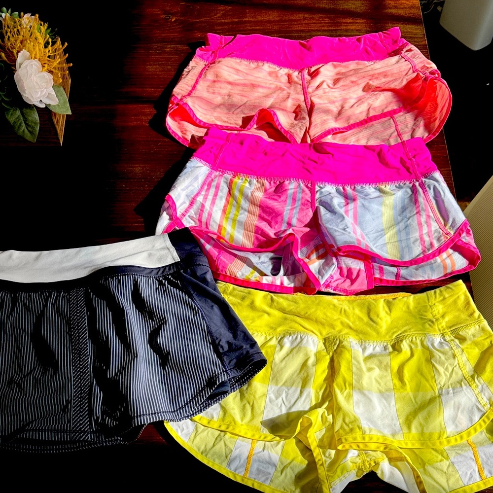 4 Lululemon shorts